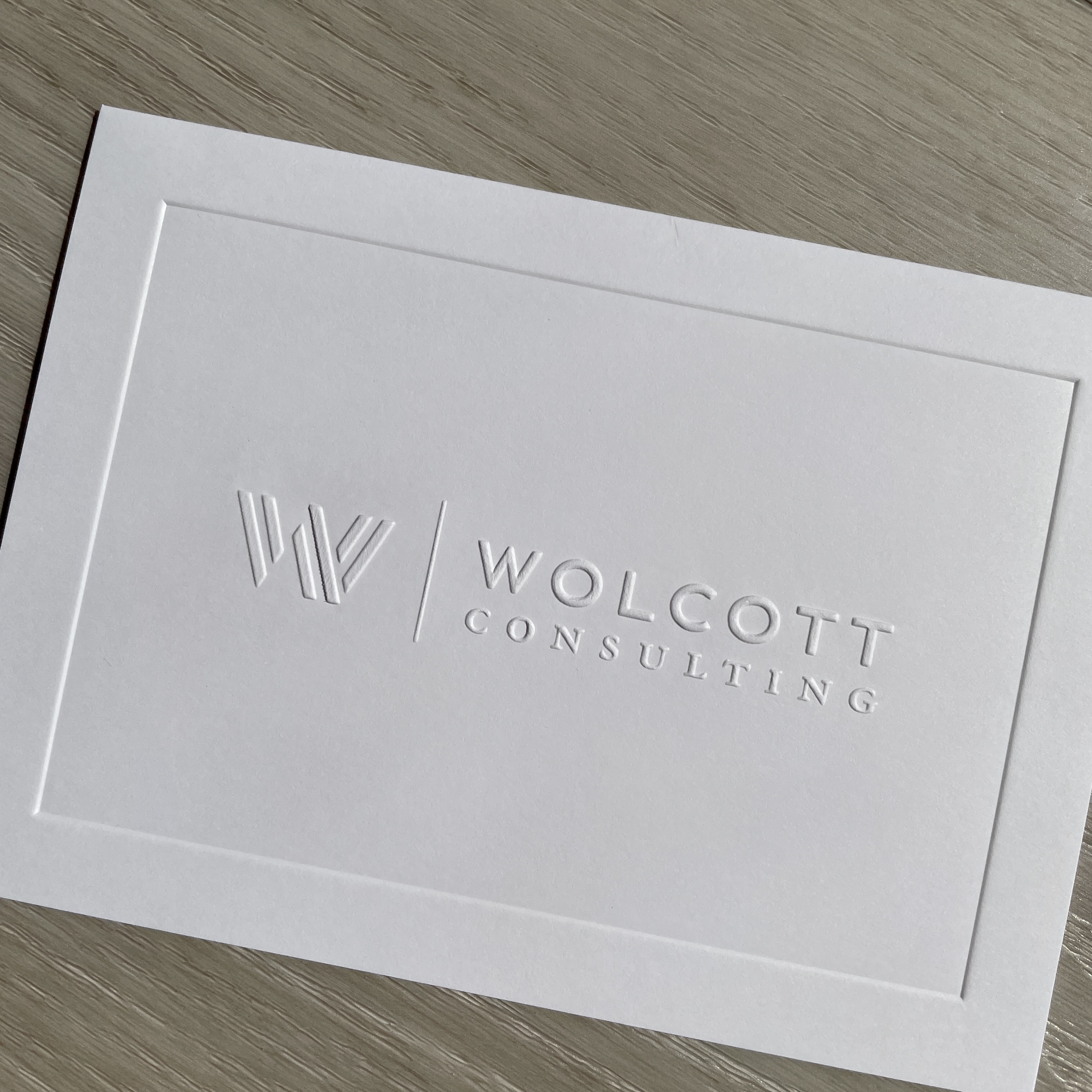 Your Logo Embossed on Oversized Fold Notes