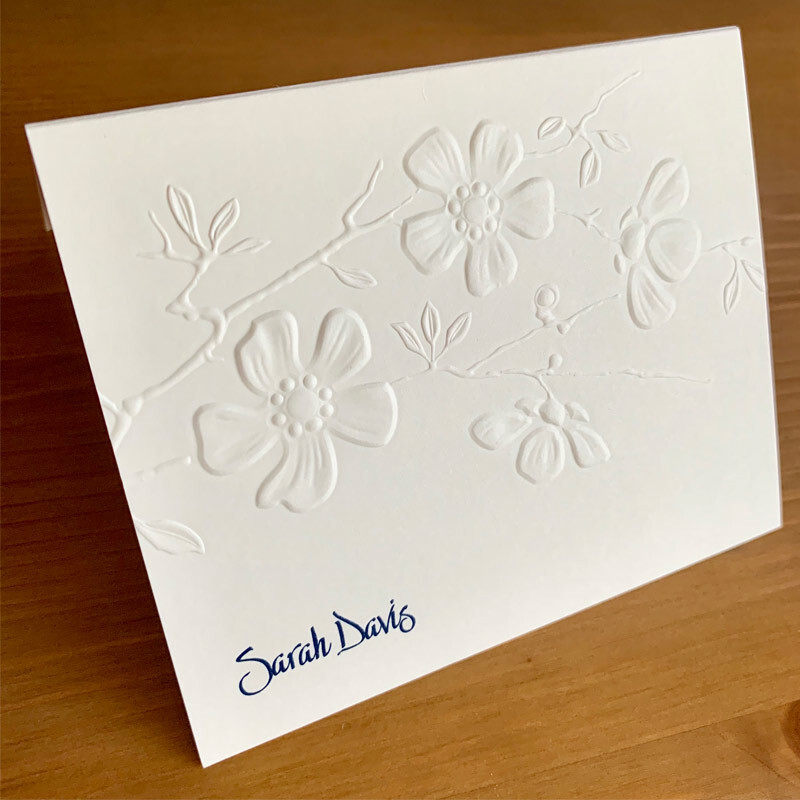 Personalized Floral Design Fold Notes on Stationeryxpress.com