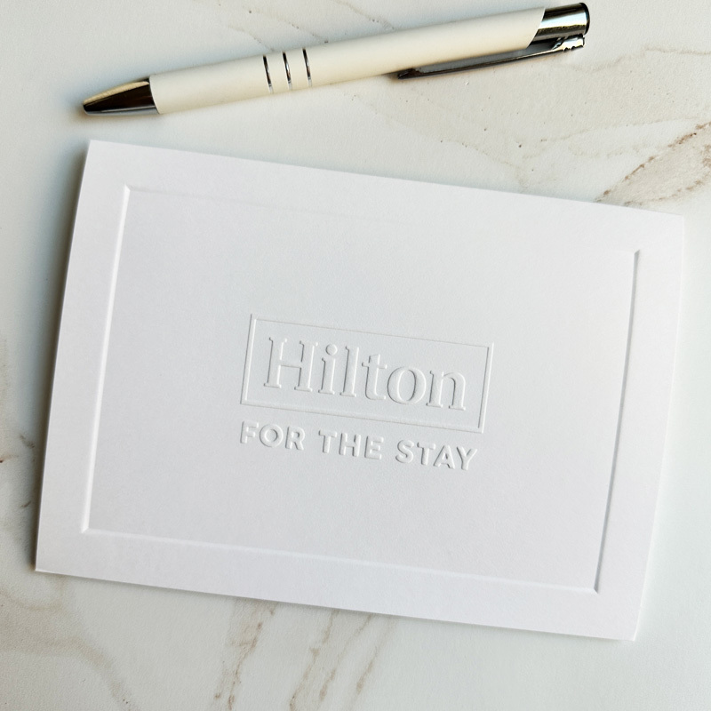Your Custom Logo Embossed on Oversized Fold Notes by StationeryXpress.com